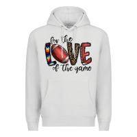 Dove Grey for the love of the game football Premium Hoodie - CowhideDigitalArt