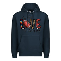 Navy for the love of the game football Premium Hoodie - CowhideDigitalArt