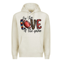 Oatmeal Heather for the love of the game football Premium Hoodie - CowhideDigitalArt