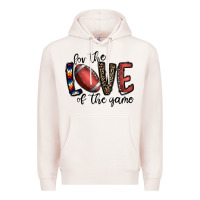 Pale Pink for the love of the game football Premium Hoodie - CowhideDigitalArt