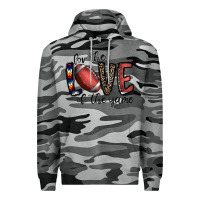 Slate Camo for the love of the game football Premium Hoodie - CowhideDigitalArt