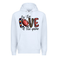 White for the love of the game football Premium Hoodie - CowhideDigitalArt