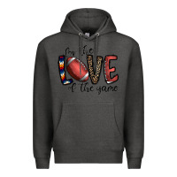 Charcoal Heather for the love of the game football Premium Hoodie - CowhideDigitalArt