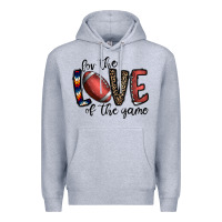 Heather Grey for the love of the game football Premium Hoodie - CowhideDigitalArt
