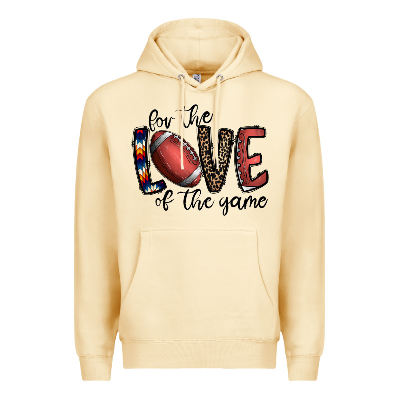For The Love Of The Game Football Premium Hoodie by CowhideDigitalArt | Teevron