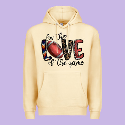 For The Love Of The Game Football Premium Hoodie Designed By Cowhidedigitalart
