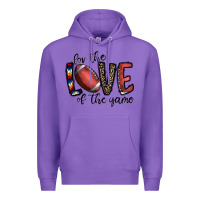 Purple for the love of the game football Premium Hoodie - CowhideDigitalArt