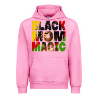 Fuchsia Pink black mom magic juneteenth Urban Hoodie - HRA Design Shop