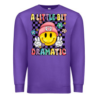 Purple a little bit dramatic Premium Sweatshirt - MaliasSmallBusiness