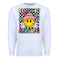 White a little bit dramatic Premium Sweatshirt - MaliasSmallBusiness