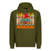 Army Green firefighter mom Premium Hoodie - HRA Design Shop