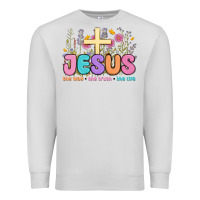 Dove Grey jesus the way the truth the life Premium Sweatshirt - MaliasSmallBusiness