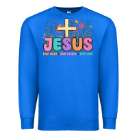 True Royal jesus the way the truth the life Premium Sweatshirt - MaliasSmallBusiness