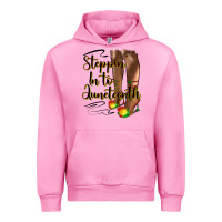 Fuchsia Pink steppin' in to juneteenth heels Urban Hoodie - HRA Design Shop