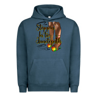 Pigment Midnight Navy steppin' in to juneteenth heels Urban Hoodie - HRA Design Shop