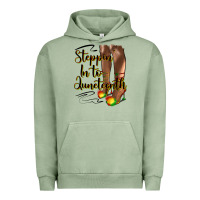 Pigment Oil Green steppin' in to juneteenth heels Urban Hoodie - HRA Design Shop