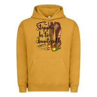 Pigment Peanut Butter steppin' in to juneteenth heels Urban Hoodie - HRA Design Shop