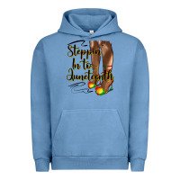 Pigment Pebble Blue steppin' in to juneteenth heels Urban Hoodie - HRA Design Shop