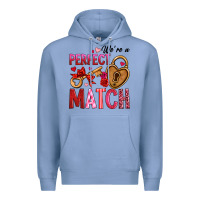 Colony Blue we're a perfect match Premium Hoodie - OliviaCreatesArt