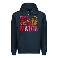Navy we're a perfect match Premium Hoodie - OliviaCreatesArt