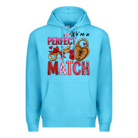 Ocean Blue we're a perfect match Premium Hoodie - OliviaCreatesArt