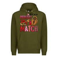 Army Green we're a perfect match Premium Hoodie - OliviaCreatesArt