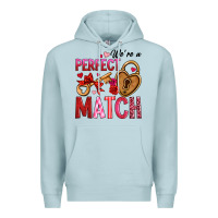 Blue Mist we're a perfect match Premium Hoodie - OliviaCreatesArt