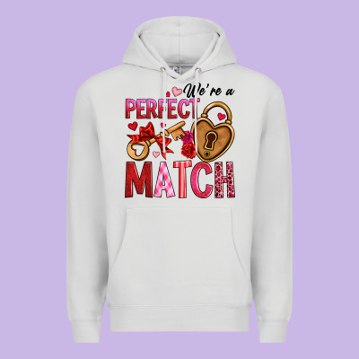 We're A Perfect Match Premium Hoodie Designed By Oliviacreatesart