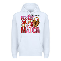 White we're a perfect match Premium Hoodie - OliviaCreatesArt