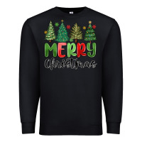 Black merry christmas trees Premium Sweatshirt - MaliasSmallBusiness