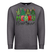 Charcoal Heather merry christmas trees Premium Sweatshirt - MaliasSmallBusiness