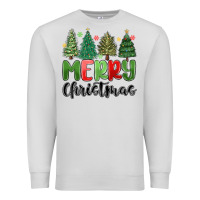 Dove Grey merry christmas trees Premium Sweatshirt - MaliasSmallBusiness