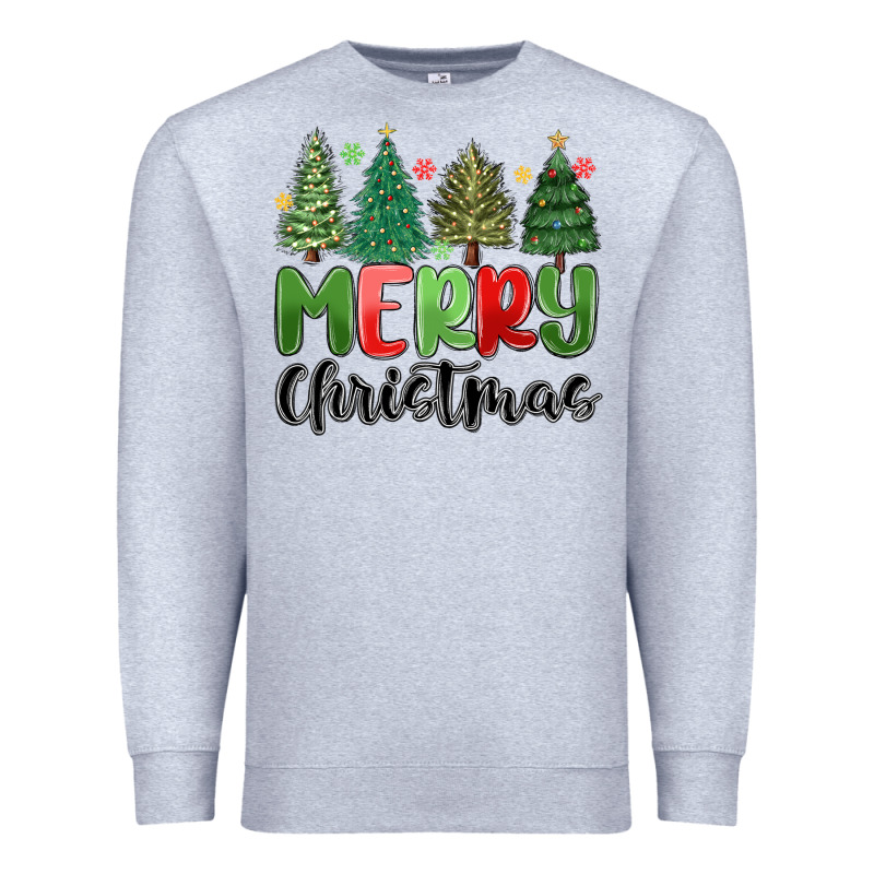 Merry Christmas Trees Premium Sweatshirt by MaliasSmallBusiness | Teevron