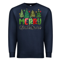 Navy merry christmas trees Premium Sweatshirt - MaliasSmallBusiness