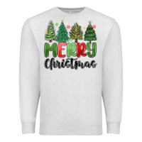 Oatmeal Heather merry christmas trees Premium Sweatshirt - MaliasSmallBusiness