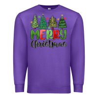 Purple merry christmas trees Premium Sweatshirt - MaliasSmallBusiness