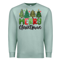 Seafoam merry christmas trees Premium Sweatshirt - MaliasSmallBusiness