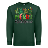 Sports Green merry christmas trees Premium Sweatshirt - MaliasSmallBusiness