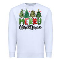 White merry christmas trees Premium Sweatshirt - MaliasSmallBusiness