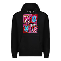 Black xoxo with roses and candies olivia Premium Hoodie - OliviaCreatesArt