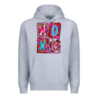 Heather Grey xoxo with roses and candies olivia Premium Hoodie - OliviaCreatesArt
