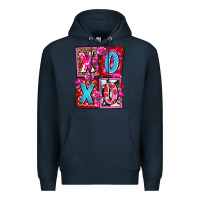 Navy xoxo with roses and candies olivia Premium Hoodie - OliviaCreatesArt