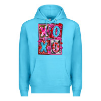 Ocean Blue xoxo with roses and candies olivia Premium Hoodie - OliviaCreatesArt