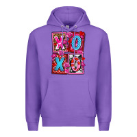 Purple xoxo with roses and candies olivia Premium Hoodie - OliviaCreatesArt
