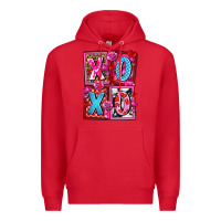 Red xoxo with roses and candies olivia Premium Hoodie - OliviaCreatesArt
