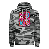 Slate Camo xoxo with roses and candies olivia Premium Hoodie - OliviaCreatesArt
