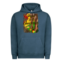 Pigment Midnight Navy steppin' in to juneteenth Urban Hoodie - HRA Design Shop