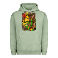Pigment Oil Green steppin' in to juneteenth Urban Hoodie - HRA Design Shop
