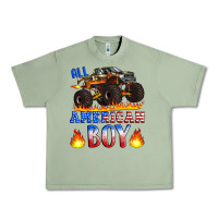 Oil Green all american boy monster truck Urban Heavy Tee - Artiststas
