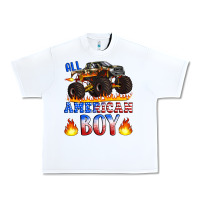White all american boy monster truck Urban Heavy Tee - Artiststas